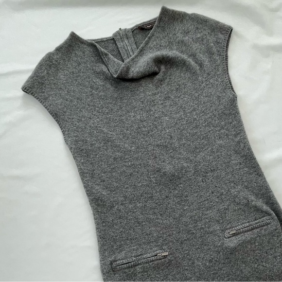 BCBG Max Azria Cashmere wool sweater dress grey heather size small S - Picture 4 of 10